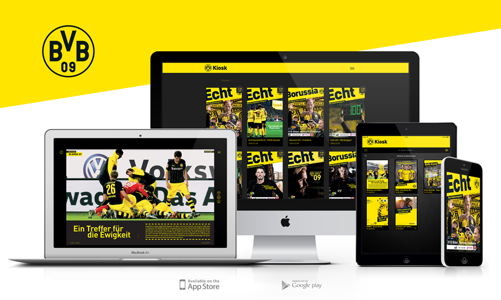 Die Borussia Dortmund ‪‎BVB‬-Kiosk App